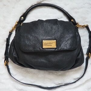 Marc Jacobs New York Classic Bag Black Pebbled Leather Crossbody